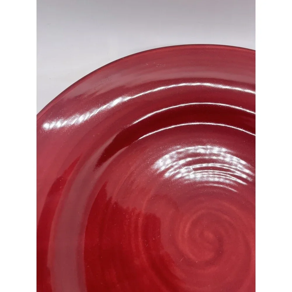 Pottery Barn Sausalito Merlot Red Plate 12.25